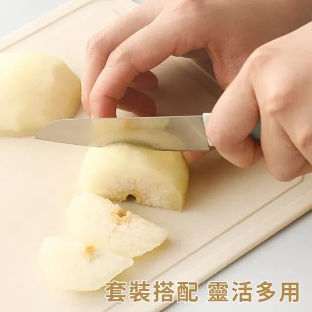 【薄皮神器】日式多功能不鏽鋼削皮刀2件套組(鋒利 削皮器 小刀 刨刀 水果刀 露營廚具 野餐)
