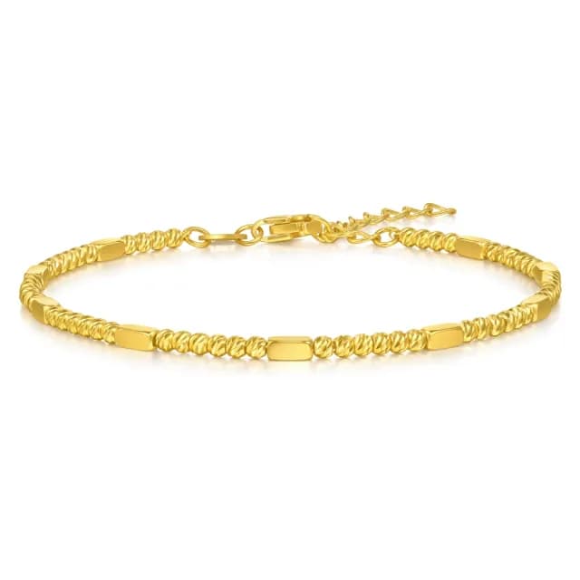 【點睛品】網路獨家款 閃閃碎金 黃金手鍊_計價黃金