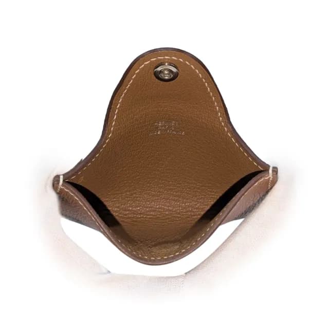 【Hermes 愛馬仕】H084986CK 經典Iliade系列素色卡片夾/零錢包(金棕色)