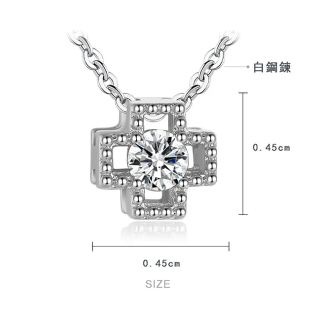 【AchiCat】925純銀項鍊．鎖骨鍊． 十字架(生日禮物)