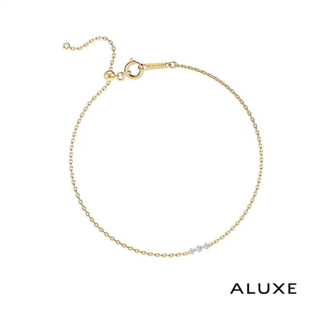 【ALUXE 亞立詩】10K金 鑽石手鍊 閃耀星辰 BR0210