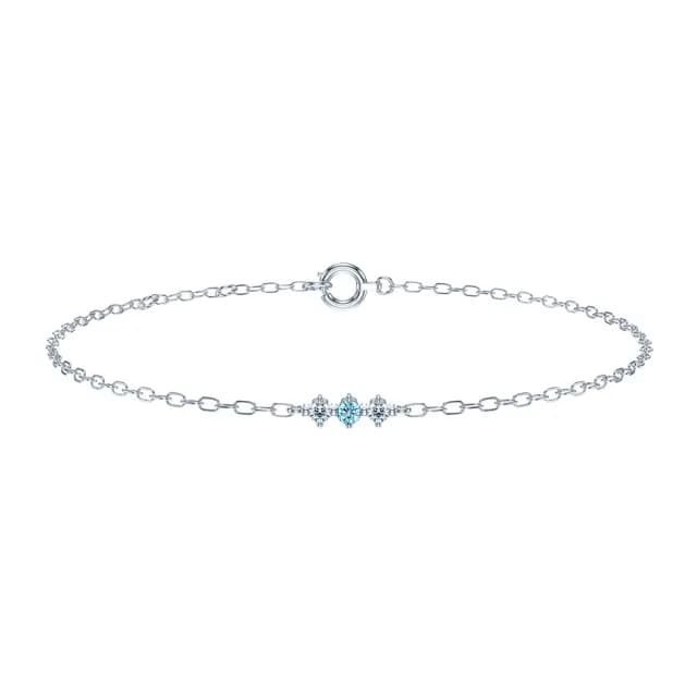 【ALUXE 亞立詩】18K金 閃耀藍鑽手鍊 戀人系列 BR0866