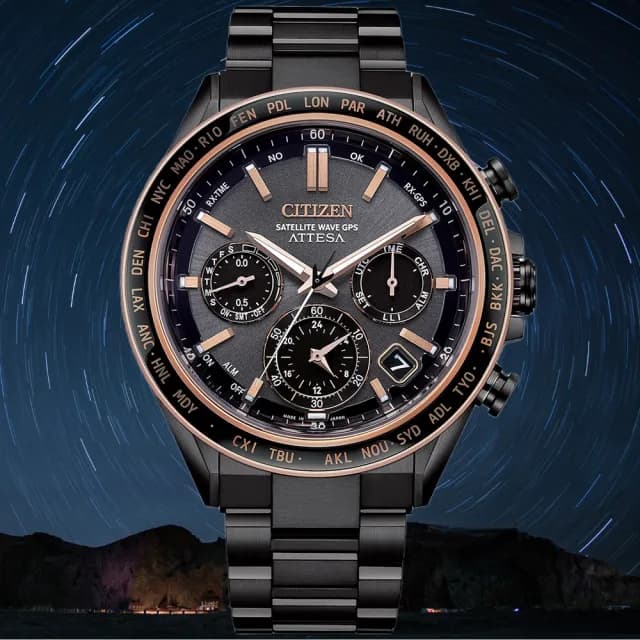 【CITIZEN 星辰】GPS衛星對時 鈦金屬 光動能腕錶 父親節禮物(CC4074-61W 限量)