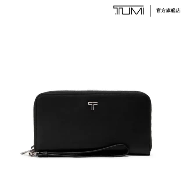 【TUMI】BELDEN SLG 旅行皮革錢包-黑色/青銅色(TUMI 官方旗艦店)