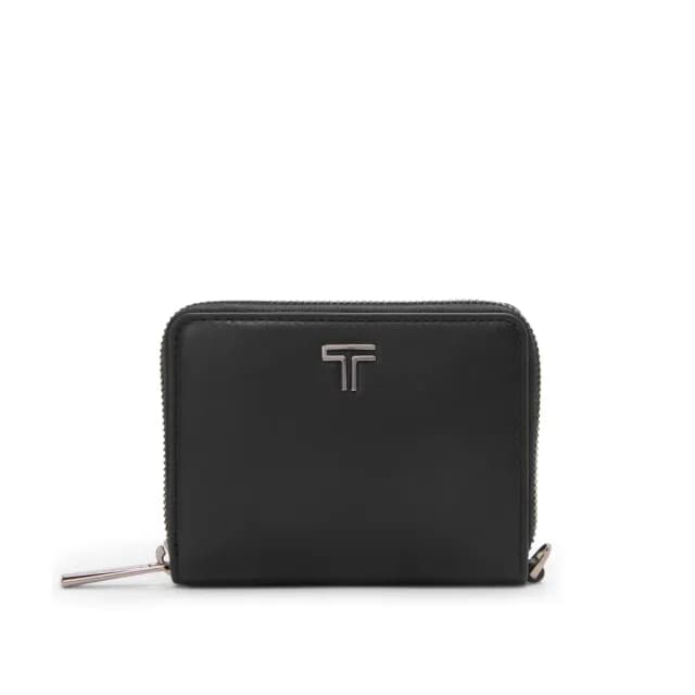 【TUMI】BELDEN SLG 三摺全拉鍊皮革錢包-黑色/青銅色(TUMI 官方旗艦店)