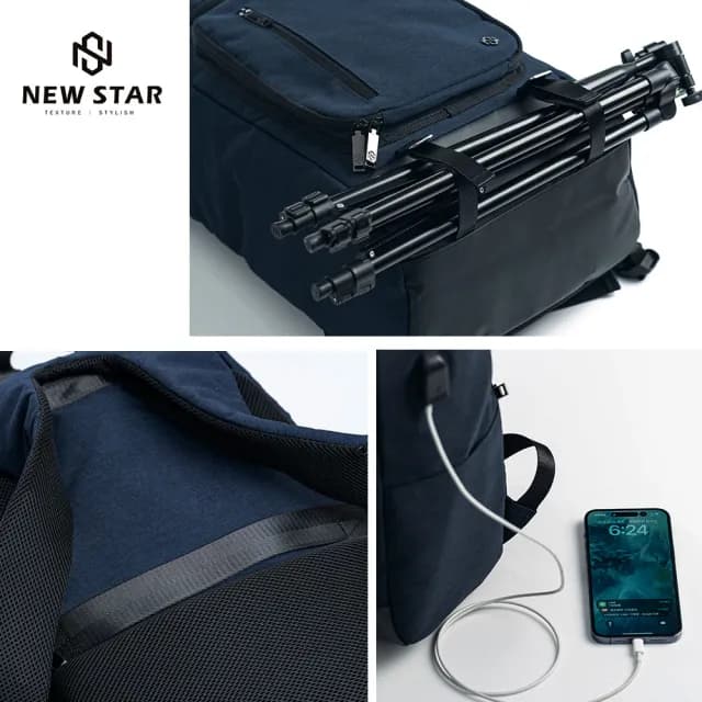 【NEW STAR】後背包 時尚機能防水包 多口袋收納筆電包包 大容量 電腦包 男 女 男包 現貨 BK300