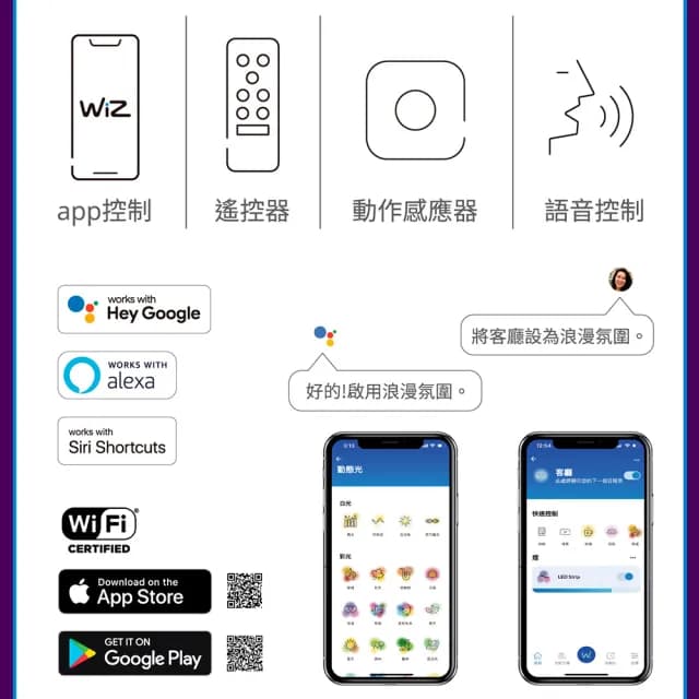 【Philips 飛利浦】WiZ 智慧 LED 氛圍情境燈(居家佈置、交換禮物、送禮推薦)
