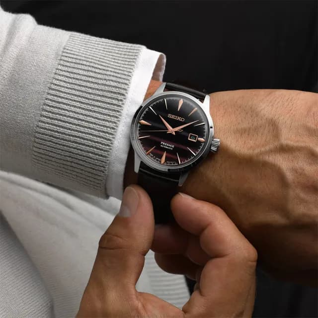 【SEIKO 精工】Presage 限量 紫色日落 STAR BAR 聯名機械錶 男錶 父親節禮物(SRPK75J1/4R35-06F0P)