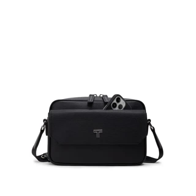 【TUMI】TURIN Manzi 皮革商務斜背包-黑色(TUMI 官方旗艦店)