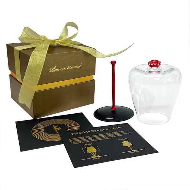 【買上癮xShar LIFE】水鑽圓舞曲三合一可拆卸組合式紅酒杯禮盒(升遷 入厝 生日禮物 禮盒 情人節 新年 醒酒)