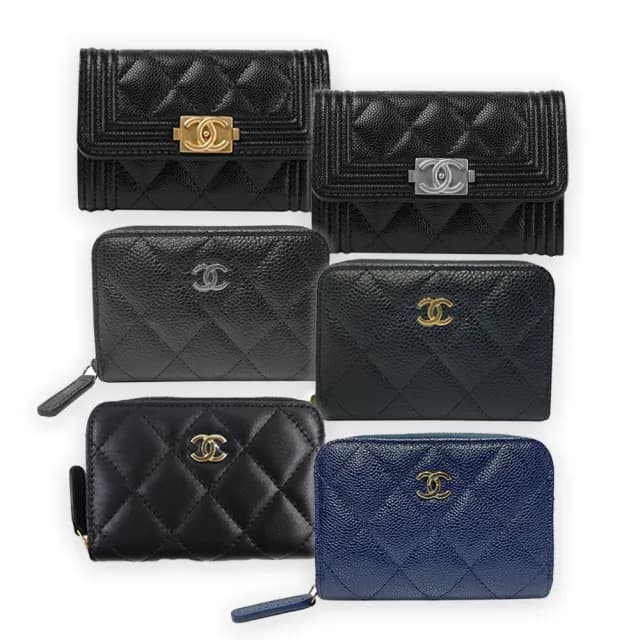 【CHANEL 香奈兒】經典拉鍊/釦式零錢包短夾(款式任選)