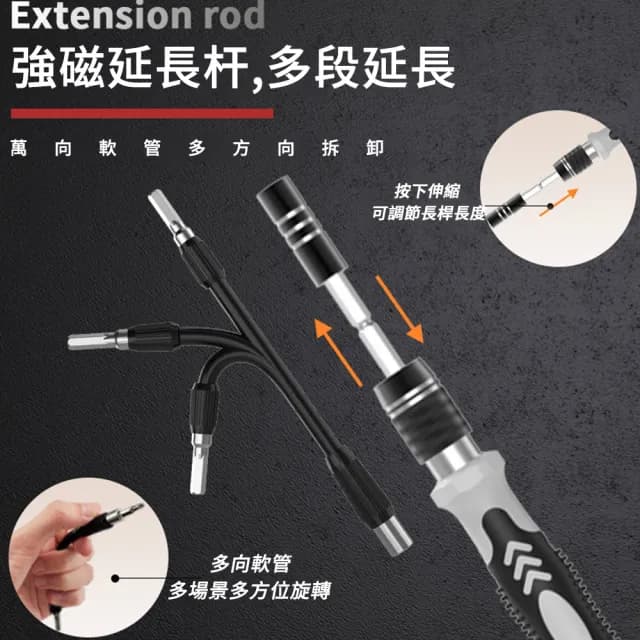 【MUAN】62合1 多功能組合螺絲刀套裝 綜合維修工具組 精密螺絲起子 拆機工具