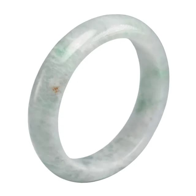 【漢石齋】情人節禮物 天然翡翠A貨 手鐲玉鐲 飄花種 福 利 品(手圍17.4/版寬14.1mm)