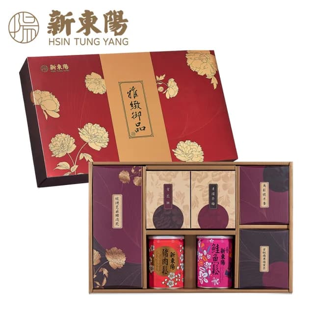 【新東陽】雅緻御品禮盒3號-共3盒(豬肉鬆/豬肉乾 中秋月餅 伴手禮)