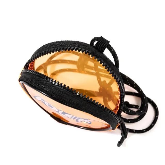 【POLER STUFF】情人節禮物 日本限定 POLER HIGH&DRY PVC ROUND POUCH 透明圓形防水小物袋 / 零錢小包(橘色