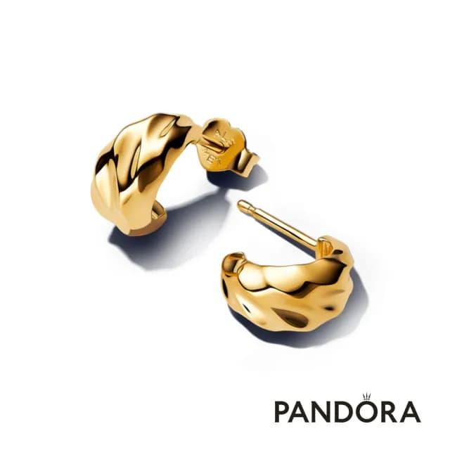 【Pandora 官方直營】自然波紋耳環