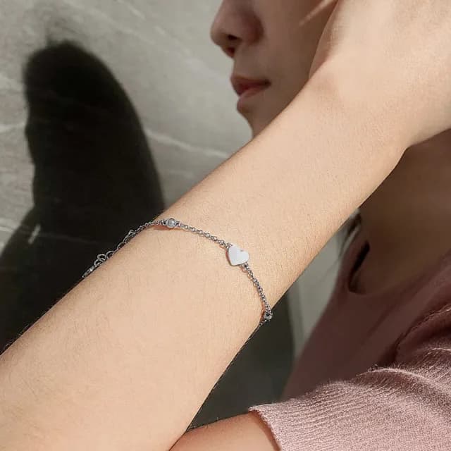 【MORELLATO】Talismani 不鏽鋼蝴蝶之心手鍊 銀色(SAUN37)