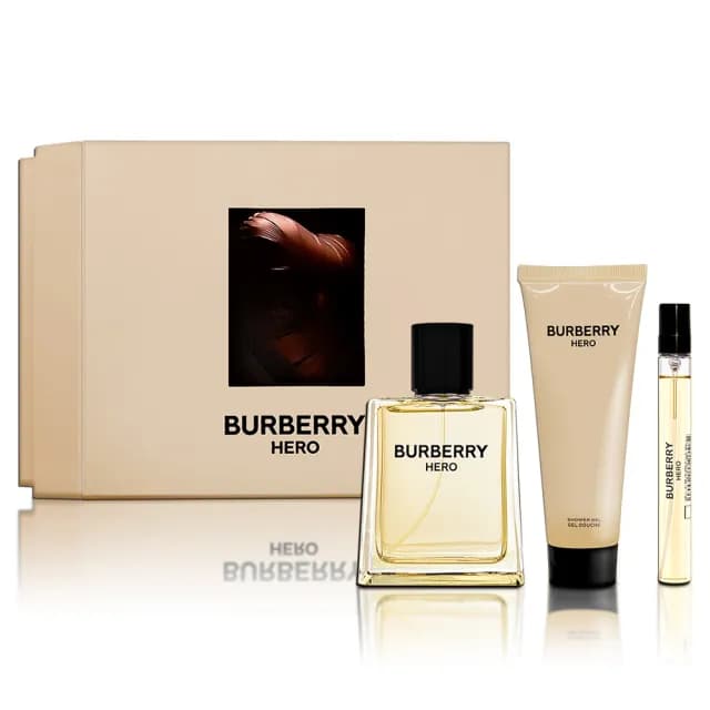 【BURBERRY 巴寶莉】HERO 英雄神話香氛精選禮盒-淡香水100ML+隨身瓶10ML+沐浴露75ML(專櫃公司貨)