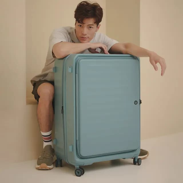 【ALAIN DELON 亞蘭德倫】29吋 Aix 前開式頂規Hinomoto靜音輪行李箱(多色任選)