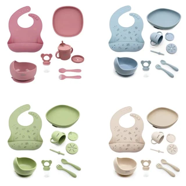 【KidsLife】寶寶餐具彌月禮盒-多款可選(寶寶餐具 矽膠餐盤  彌月 禮盒)