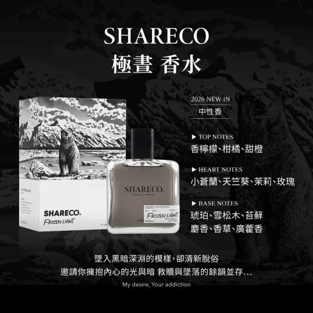 【SHARECO】2026 新款香水100ml+旅行香水分裝瓶(多款任選)