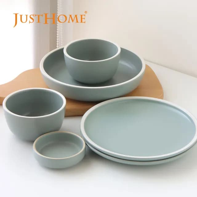 【Just Home】霧感系陶瓷4.5吋飯碗300ml-2色可選(可微波 碗 碗盤 飯碗 餐碗 餐具)