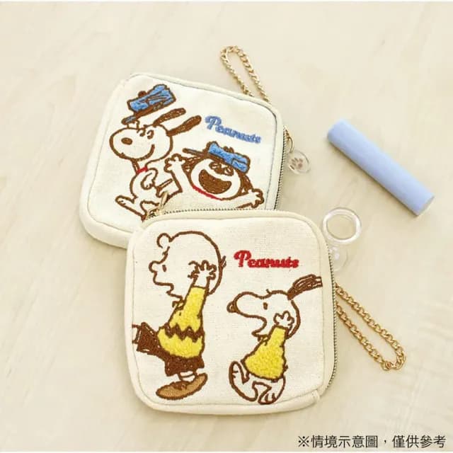 【T’S FACTORY】情人節禮物 SNOOPY史努比 方形刺繡零錢包 收納包 史努比和奧拉夫 友好