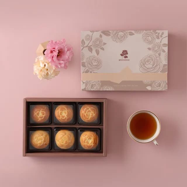 【金格食品】中秋限定山茶花菠蘿蛋黃酥禮盒5入組