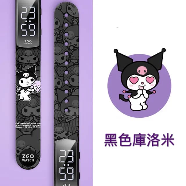 【SANRIO 三麗鷗】正版授權  運動防水電子錶 智能手環 酷洛米 美樂蒂 凱蒂貓 大耳狗手錶(兒童 學生 手錶)