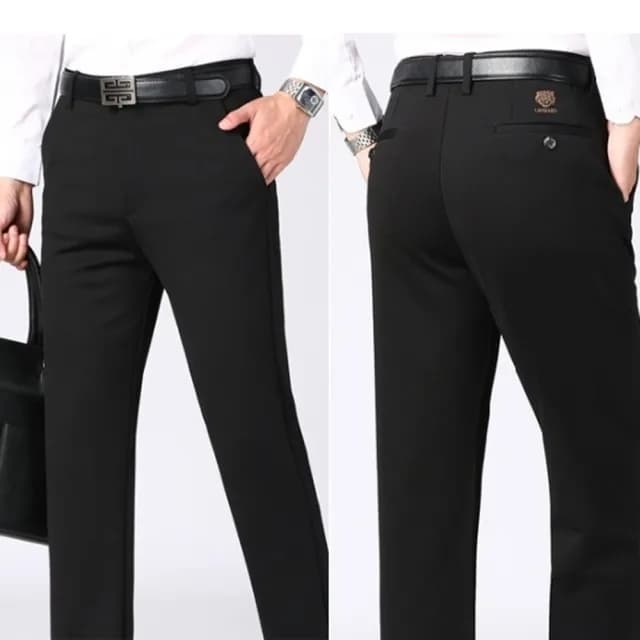 【巴黎精品】現貨秒發 男商務彈力西裝褲修身西裝褲直筒機能免燙(男長褲休閒父親節禮物3色a1ff16)