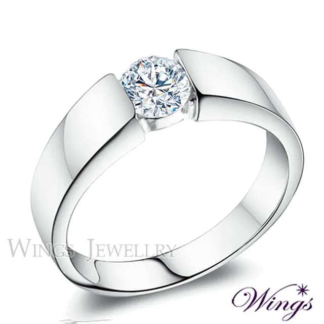 【WINGS】八心八箭戒指《優雅情人》｜閃耀擬真鑽 極簡優雅設計(飾品 男生禮物 禮盒 送禮 生日)