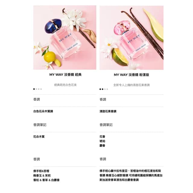 【ARMANI 亞曼尼】官方直營 MY WAY淡香精 晨曦版 30ml