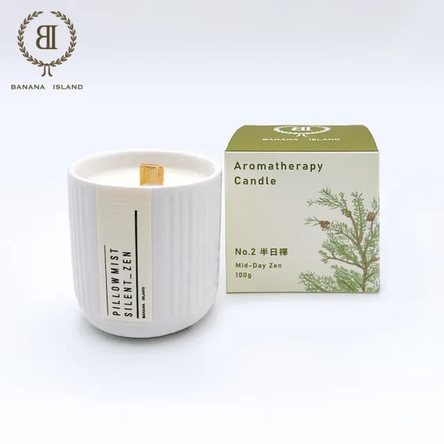 【BANANA ISLAND】天然複方芳療精油蠟燭No.2半日禪(香氛蠟燭/精油蠟燭/天然蠟燭/木質調/居家香氛)