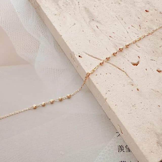 【City Diamond 引雅】18K日本刻面閃耀五金球黃K金手鍊(東京Yuki表參道系列)