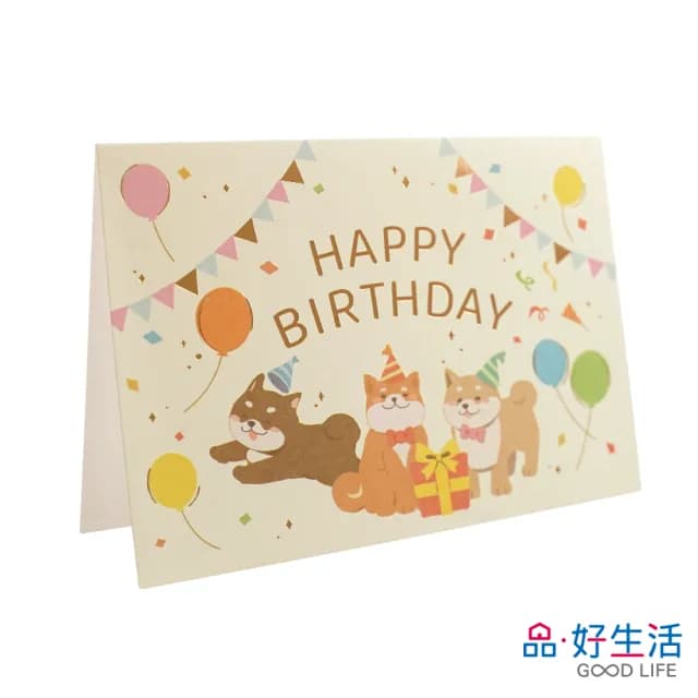【GOOD LIFE 品好生活】可愛插畫動物生日卡片(日本直送 均一價)