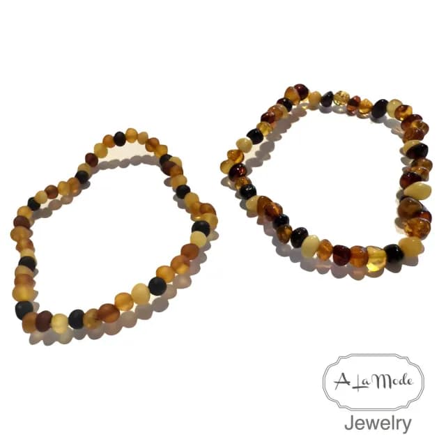 【Alamode】多色然琥珀手鍊 入門款 二選一(波羅的海琥珀 正能量)