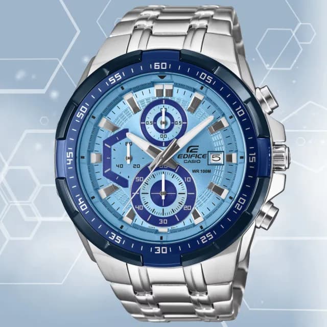 【CASIO 卡西歐】EDIFICE 立體感 時尚計時腕錶 七夕 情人節 送禮 推薦(EFR-539DE-2AV)