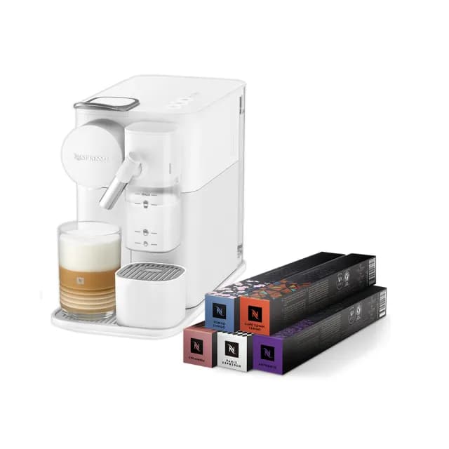 【Nespresso】膠囊咖啡機 Lattissima One_瓷白色 全自動 義式 送禮 入厝 奶泡機(訂製咖啡時光50顆組)