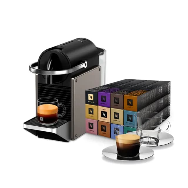 【Nespresso】膠囊咖啡機 Pixie_多色任選(探索禮盒120顆迎新會員組/送禮/入厝/義式)