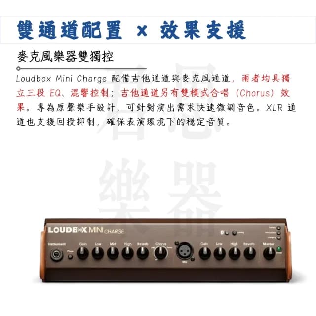 【FISHMAN】Loudbox Mini Charge 木吉他藍牙音箱 充電式／創新拾音技術(木吉他 音響 喇叭 前級 擴大機)