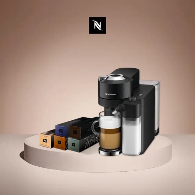 【Nespresso】臻選厚萃Vertuo Lattissima膠囊咖啡機_多色任選(午後香醇50顆組/義式/拿鐵/奶泡機/冷萃)