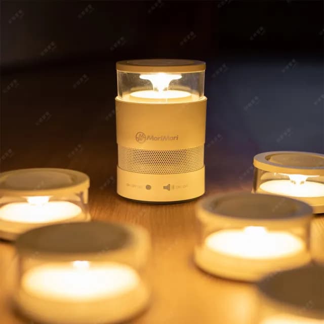 【日本MoriMori】LASMO LED Speaker 藍牙音響(WHITE 松本素白)