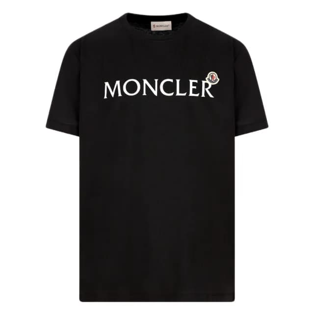 【MONCLER】秋冬新款 童裝 胸前英文名&品牌LOGO 短袖T恤-黑色(14A)