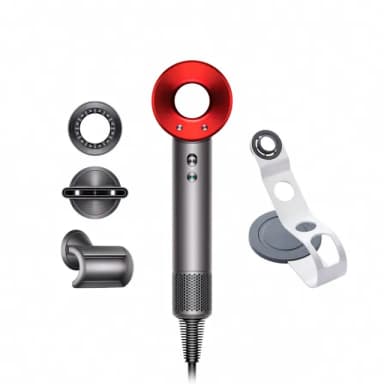 【dyson 戴森】HD08 Origin Supersonic 吹風機 溫控 負離子(瑰麗紅色 三吹嘴版)