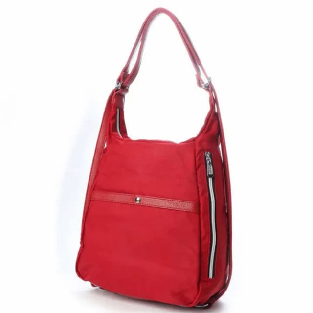 【FIRANO】雙11 情人節禮物 U型可手提/後背尼龍2 WAY 兩用包(黑)