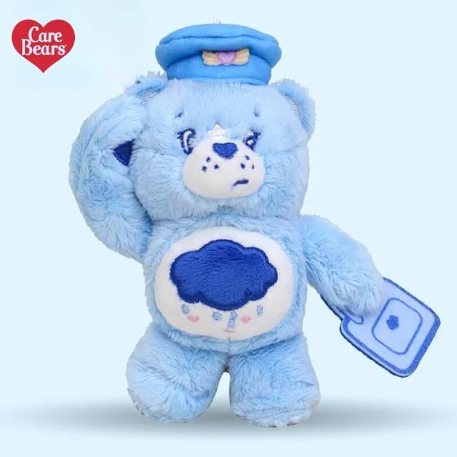 【Care Bears】美國彩虹熊愛心熊飛行員旅行系列正版授權毛絨玩偶吊飾(女兒女友生日交換聖誕禮物)