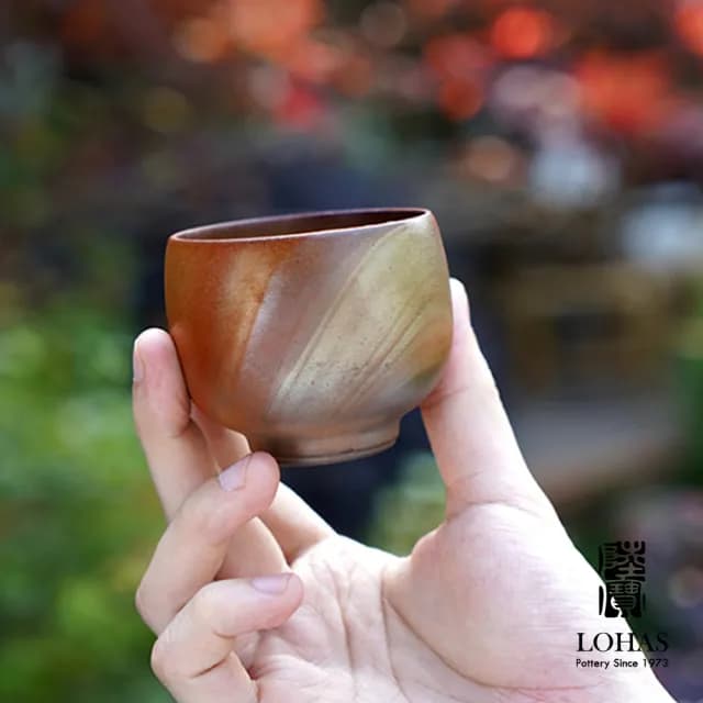【LohasPottery 陸寶】大漠金沙-明月杯(70ML 原礦陶 茶具茶杯 主人杯 附雅緻收納布袋)