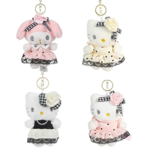 【SANRIO 三麗鷗】美樂蒂玩偶吊飾大耳狗酷洛米帕恰狗凱蒂Kitty鑰匙圈娃娃(送禮女兒小孩女友生日禮)