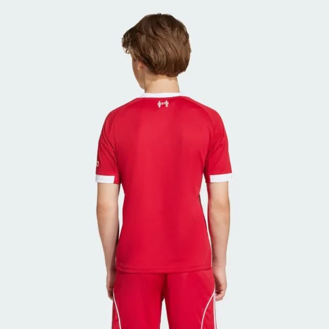 【adidas 愛迪達】利物浦足球俱樂部 主場球衣 T恤 吸濕排汗 童裝 JV6436