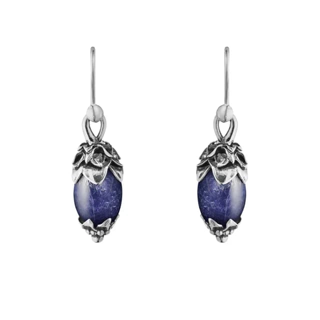【Georg Jensen 官方旗艦店】2026 HERITAGE 耳環(氧化純銀 方鈉石)